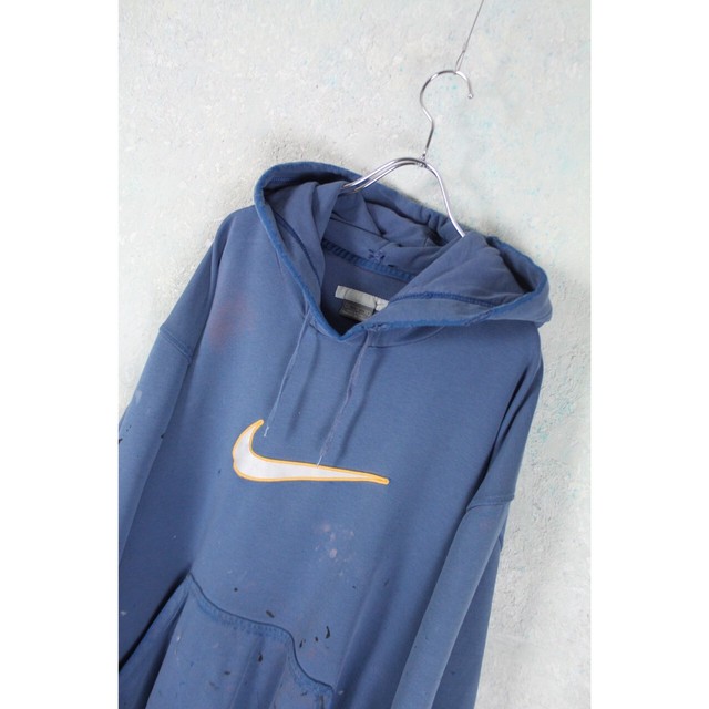 Nike ダメージ加工 ビッグリフレクトロゴ スウェットパーカー Co 0855 Cv