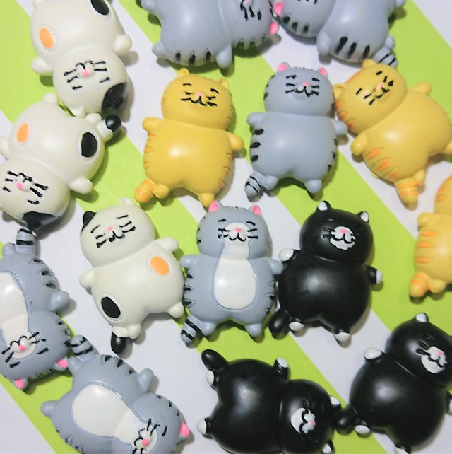 5匹set 猫 ねこ デコパーツ ミニチュア フィギュア ハンドメイド アクセサリー デコレーション パーツ 素材 くま 熊 アニマル 動物 お菓子 Incense