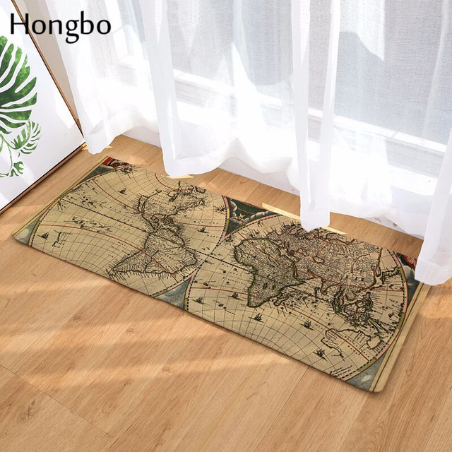 送料無料 世界地図 World Map ドアマット フロアマット 玄関マット キッチンマット バスマット 英字 英語表記 輸入雑貨 日本未発売 人気 Hachinohe Base 1518