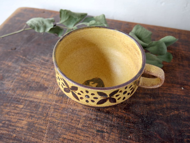 黄瀬戸スープカップ エンペラーペンギン つぐみ製陶所 Tsugumi Ceramics Studio