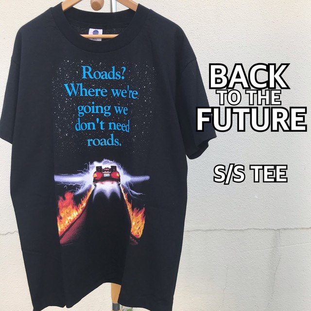 Back To The Future バックトゥーザフューチャー バックトゥザフューチャー 映画 デロリアン ｔシャツ 半袖 メンズ 黒 ドンドンダウンオンウェンズデー東大阪店