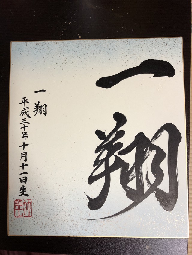 命名色紙 額無し Aki Calligraphic Art