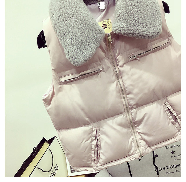 ダウンベスト ファーベスト レディース ベスト アウター 無地 ファー カジュアル フード付き ショート丈 韓国 オルチャン 韓国ファッション 新作 秋冬 秋 冬 3colors Ut 446 Musubi Me 韓国 オルチャン レディースファッションのお店