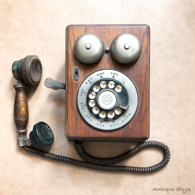 Usa Western Electric 木製 壁掛け ヴィンテージ 電話機 オールド電話機 レトロ アンティーク I 185 0 Antique Style アンスタ アメリカ買付けのヴィンテージ アンティークのおみせ