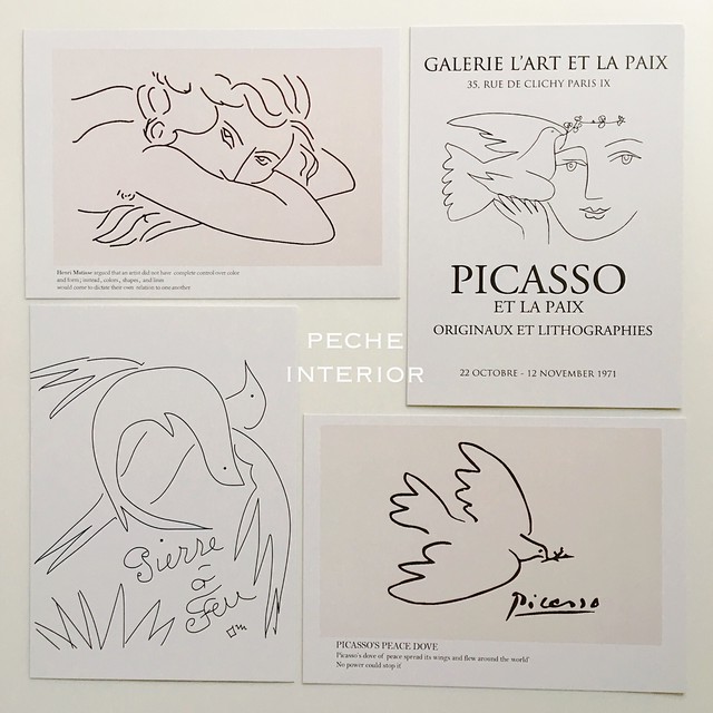 即納 ポストカード４枚set おまけ付き ポスター 写真 モノクロ カフェ風 ４枚セット 韓国 ウォールデコ インテリア Peche ペシェ