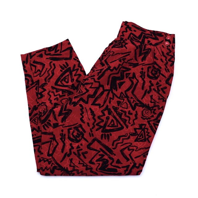 Japan vtg geometric design tapered pants