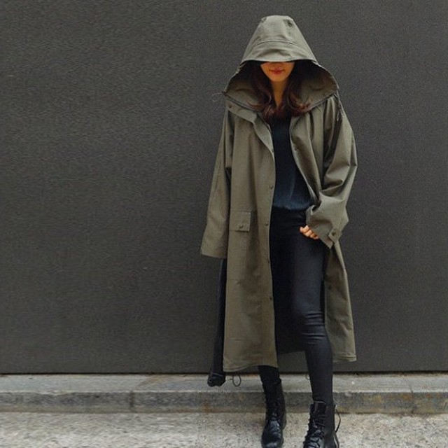 マウンテンパーカー レディース ロング 春 スプリングコート アウター マキシ 30代 40代 ウインドブレーカー ロングジャケット クール トレンド 21年 アウトドア ビッグシルエット Rx1078 Raxia ラクシア