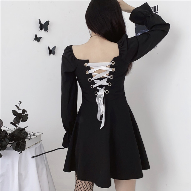 バックシャン 編み込みワンピース デザインワンピース ロック ライブ コンサート デート セクシーワンピース N003 Rumina Select Shop