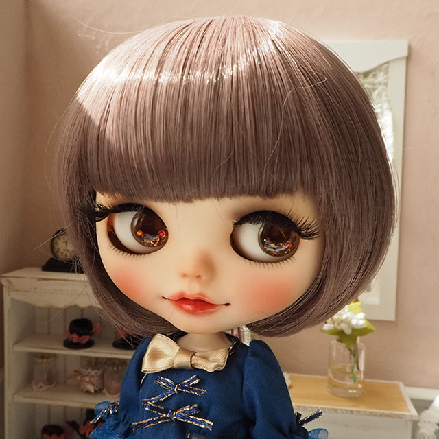 ネオブライス ウィッグ おかっぱボブ ココア 10インチ ドール Blythe Pulip Bonbon Rouge Doll Wig Shop