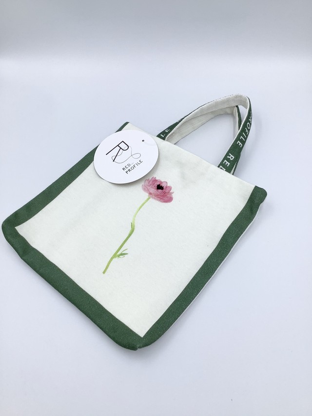 RED Profile 一輪花・手さげBag(グリーン)