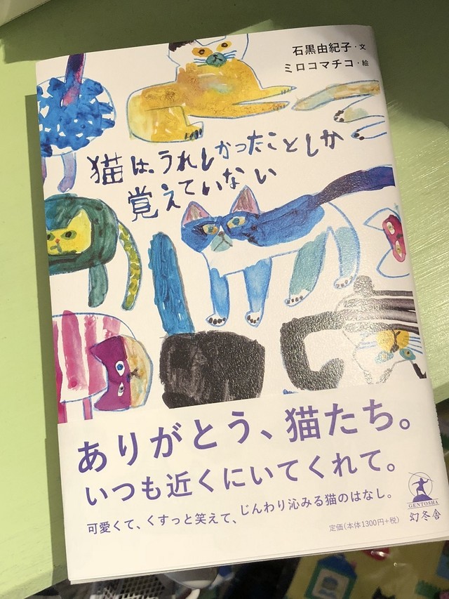 猫本 猫は うれしかったことしか覚えていない エッセイ 単行本 ミロコマチコ 石黒由紀子 猫エッセイ コチカーニバル