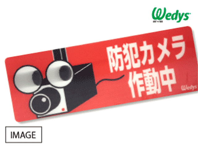 防犯ステッカー 防犯カメラ 赤 大 Wedys Net