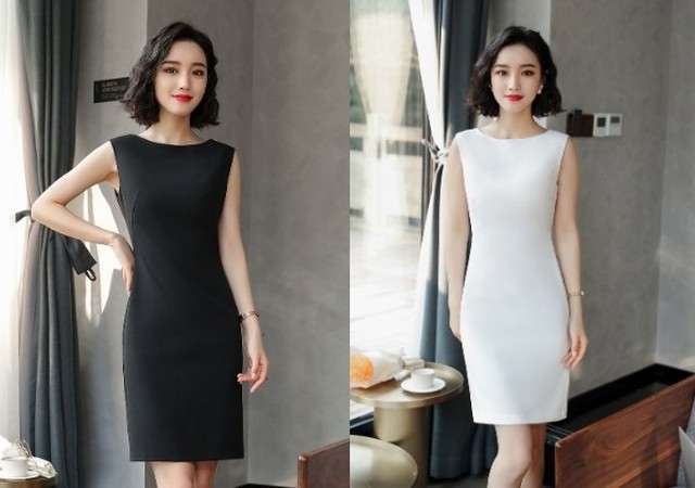 タイトワンピース ワンピース レディース シンプル 上品 3色 ワンピース ノースリーブ 膝丈ワンピース 結婚式 ワンピース 春 夏 秋 ワンピース 黒 白 Ys00 Fashion Mille