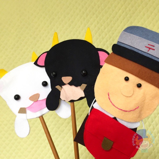 ヤギさんとゆうびんやさんのペープサート Pupputheater ハンドメイドの保育教材 手袋シアターのお店