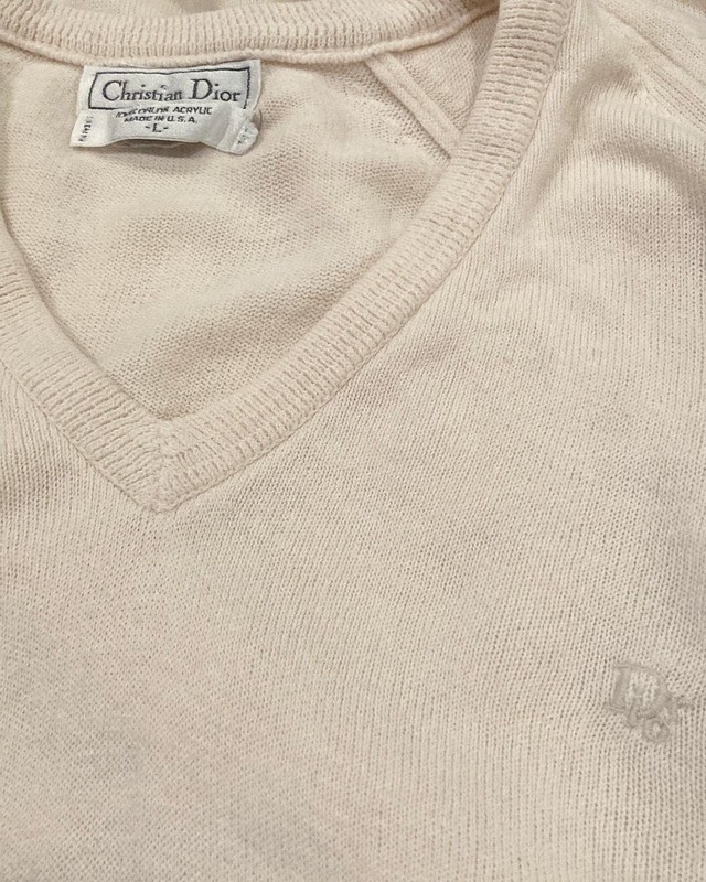 Christian Dior Vネックニット 白 Millertime Online Store