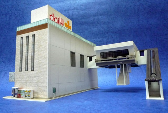 ﾀﾞｳﾝﾛｰﾄﾞ版 ペーパークラフトで作る スーパー直結 駅ビル02 ｎゲージ サイズ 鉄道模型 ジオラマ用ビル 建物 ペーパーストラクチャー