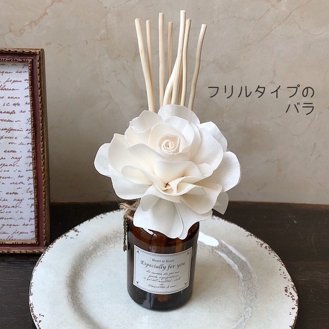 選べるお花フルールディフューザーセット 透明ボトル アロマオイル アロマ フレッシュな香 Sea Art