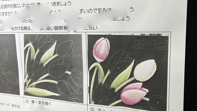 チョークアート 自宅で描けるキット チューリップ チョークピット チョークアート画材 雑貨