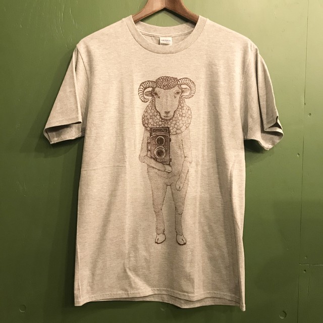 【ふくろうズ byフジタサンプル】Tシャツ ひつじ(M)