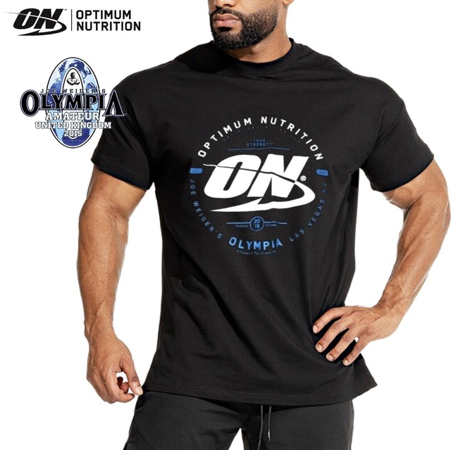 Optimum Nutrition Olympia 15 Tシャツ メンズ Gymウェア トレーニング 筋トレ スポーツウェア Mmmc