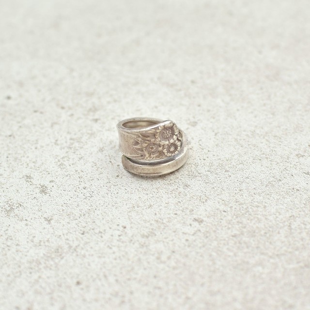 Vtg WM Rogers & son silver spoon ring
