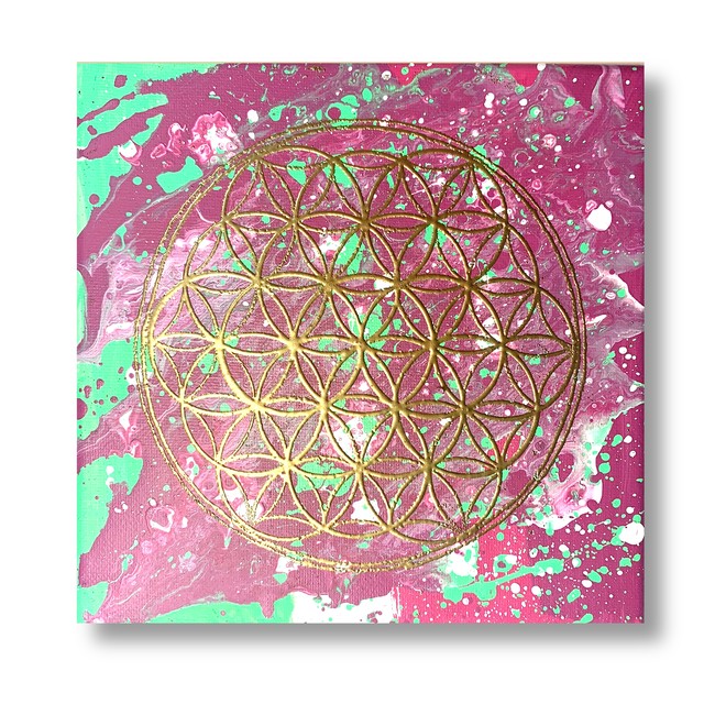 フラワーオブライフ 原画 Smile Be Happy