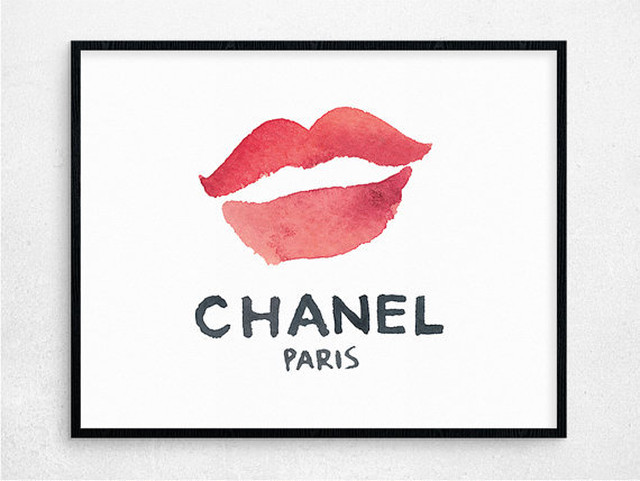 Chanel シャネル風 セクシーリップアートポスターno 016 Instaフォローフェス開催中 アートポスター 専門店petie Acce