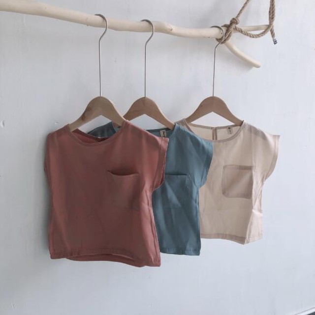 男女兼用 無地 ポケット Tシャツ 夏 おしゃれ 人気 ３色 Dyh海外子供用品