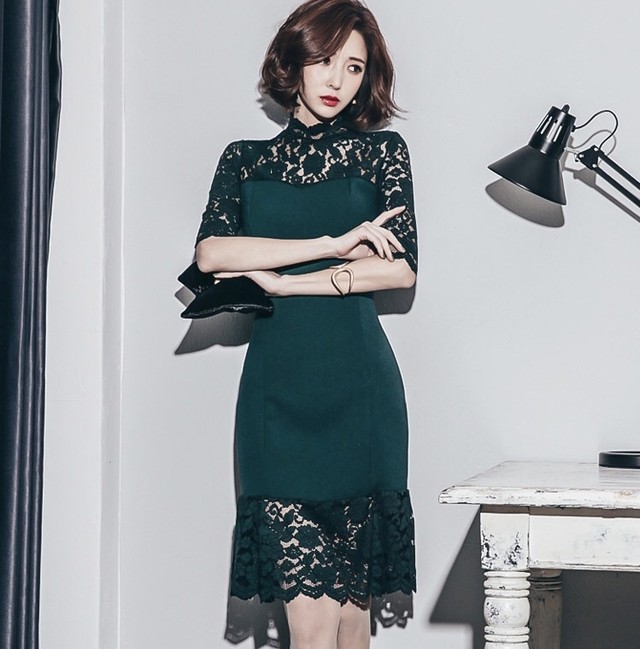 Lace Switching Slender Dress M1042 パーティードレス ロングドレス イブニングドレス 演奏会用ドレス 結婚式 二次会 二次会ドレス 結婚式ドレス 演奏会用ドレス ナイトドレス 謝恩会 食事会 ドレス お呼ばれ お呼ばれワンピース お呼ばれドレス お呼ばれコーデ