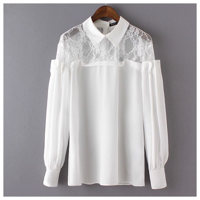 襟レースブラウス Mdhcloset