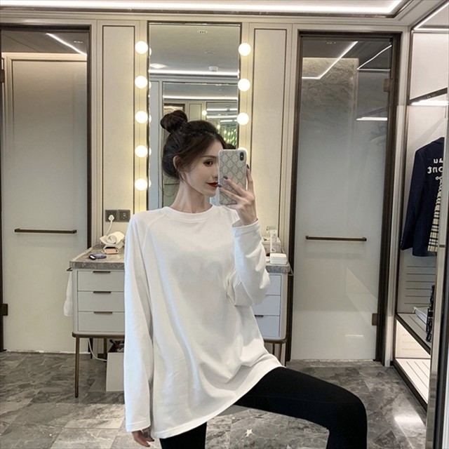 バックタグデザイン 無地 オーバーサイズ 長袖 Tシャツ 萌え袖 ラウンドネック ロンt トレーナー ビッグシルエット カジュアル 可愛い カットソー トップス ラグランスリーブ レディース 10代 代 30代 Laff Store 会社情報 納期の確認をお願いします