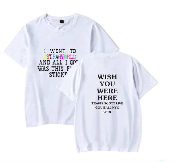 日本未発売 ラッパー Travis Scott トラビス スコット 超話題のアルバムタイトル 両面プリント Tシャツ 白 新品 送料無料 Select Shop Salu