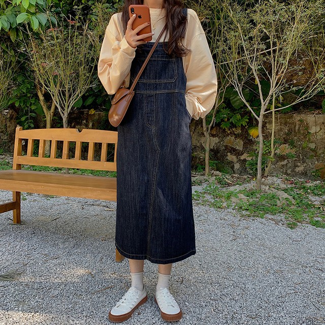 サロペットデニムスカートy195 Mokkocloset