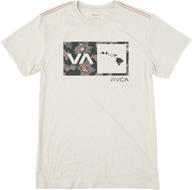 Rvca メンズ Tシャツ シャツ 半袖 ハワイ コレクション アメリカ 限定商品 サーフィン ファション 18 新作 人気 残りわずか Rvca Floral Balance Box T Shirt Hi808shop