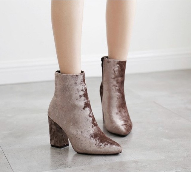 送料無料 大人可愛いカラー スエードブーツ 秋冬コーデ 美脚ブーツ Style Jennie