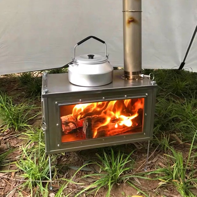 Titanium Wood Stove Glass Version チタン製 薪ストーブ Yararara Store Base店