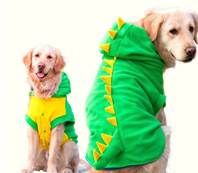 0243 大型犬 ﾊﾟｰｶｰ 可愛い 恐竜 面白い 散歩 服 ﾚﾄﾘﾊﾞｰ ﾊｽｷｰ ﾗﾌﾞ