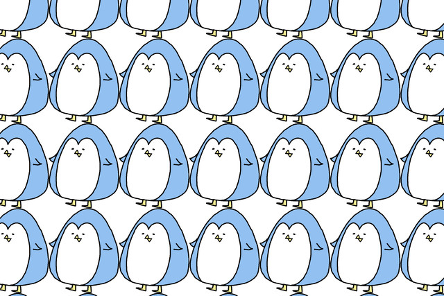 イラスト とりぎりさんシリーズ ペンギン Illustomiko1028