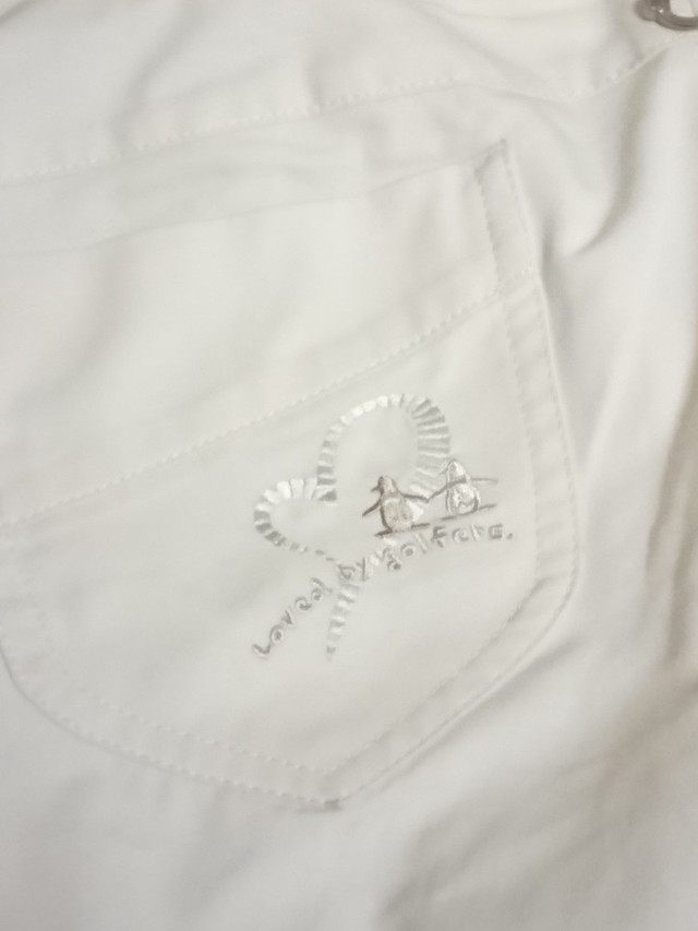 Munsingwear マンシングウェア レディース11号 ゴルフウェア ロングパンツ 薄ピンク ベージュ Lg8105 スポーツウェア シューズの古着屋 リサイクルスポーツ