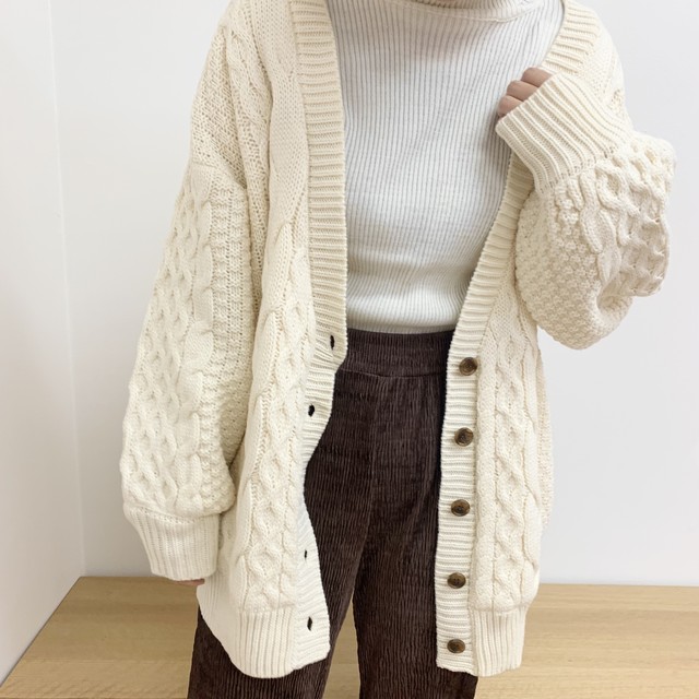 裏ボアニットカーディガン Storekii