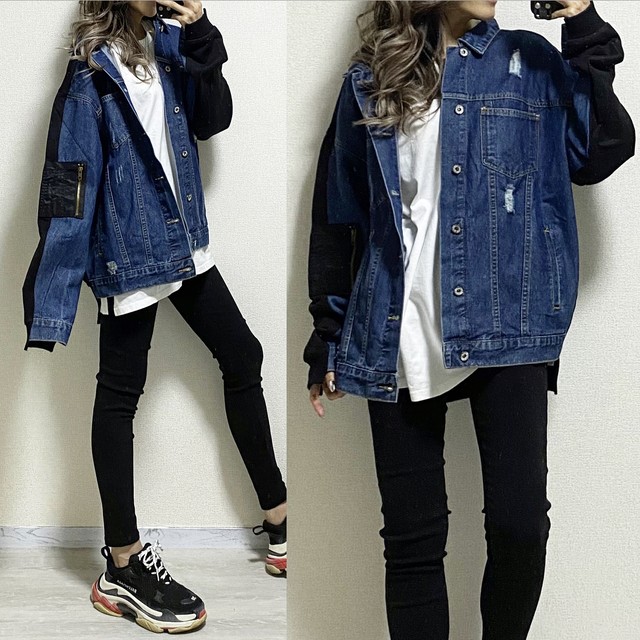 Ma 1風ポンチ切り替えgジャン Amellyon