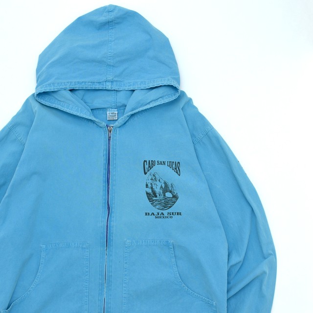 Cabo san lucas print cotton zipup parka
