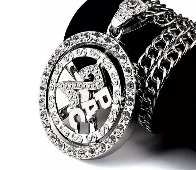 送料無料 直径6 3センチ 2pac モチーフ ネックレス 全2色 チェーンは余裕の31インチ 80センチ Hiphoprapshop