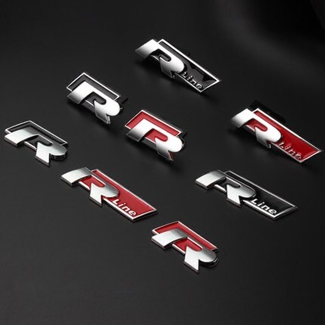 Vw フォルクスワーゲン Rline グリルエンブレム リアエンブレム Oem商品 ゴルフ パサート パサートcc アルテオン ポロなどに流用可能 カスタム 貼り付けタイプ 装着簡単 送料無料 欧車パーツ