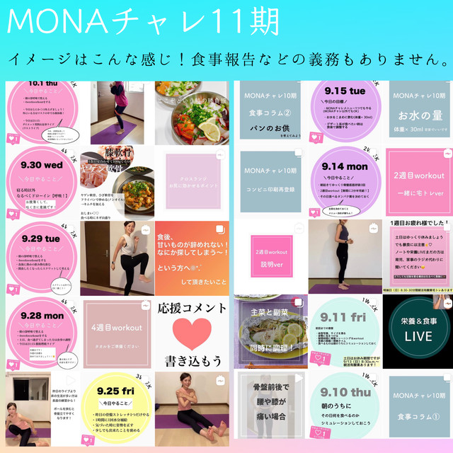 Monaチャレ11期 ４週間限定 グループダイエットオンラインサロン Monabodymake