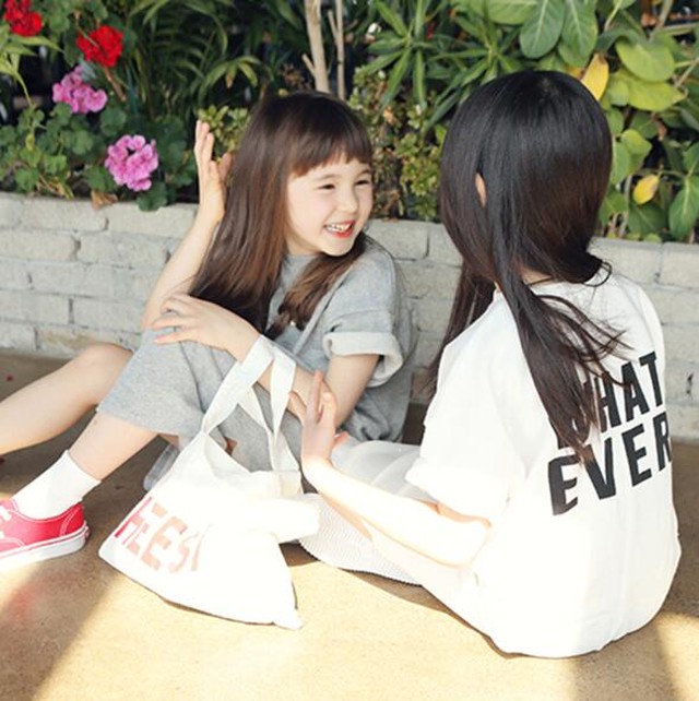 女の子 Tシャツ ワンピース 夏 おしゃれ 人気 ジュニア 2色 90 150cm Dyh海外子供用品