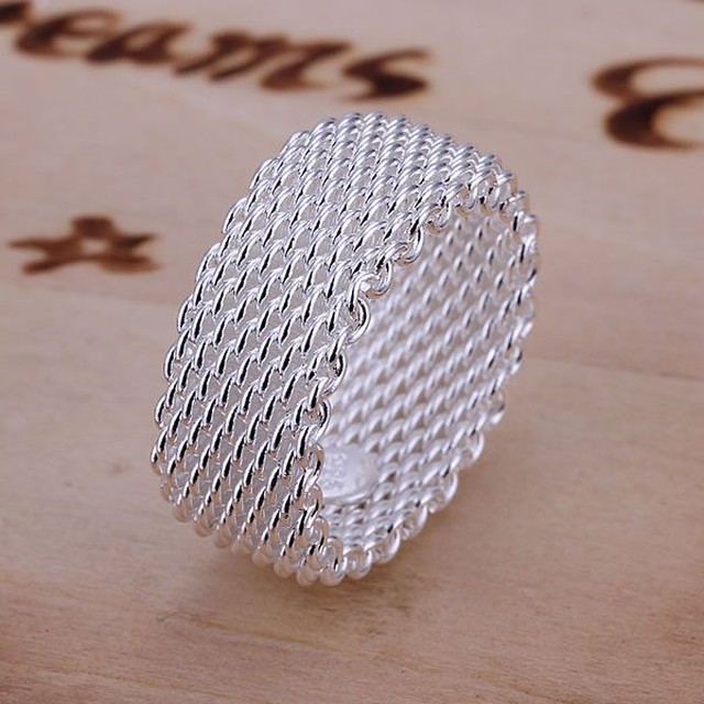指輪 リング レディース メンズ アクセサリー シルバー メッシュ アクセサリー 銀 ユニセックス 編込み アクセ ジュエリー ちゅらネット にふぇーでーびる