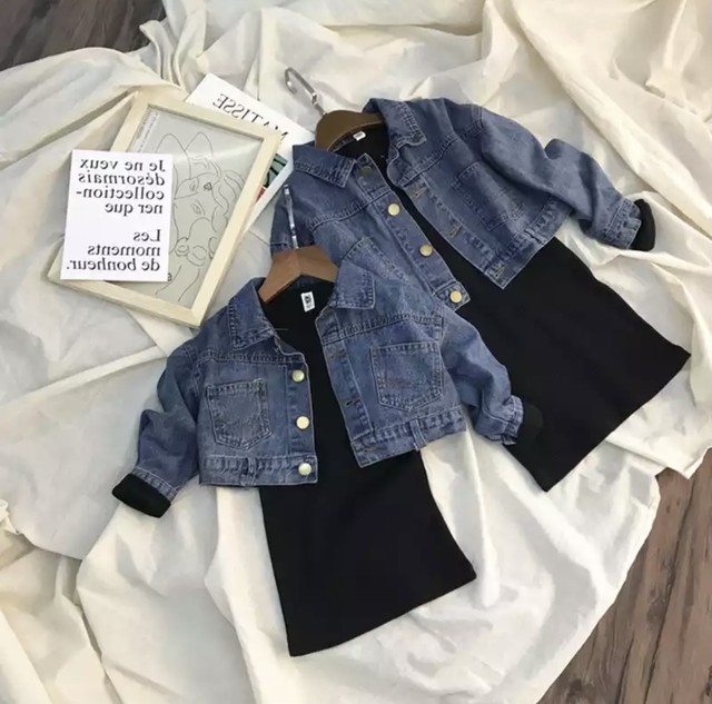 予約 ワンピース デニムジャケットセット Ange