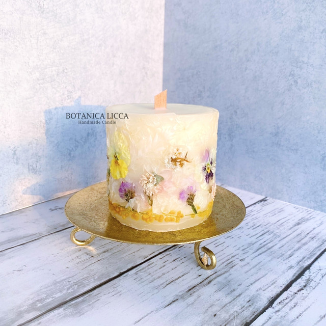 ボタニカル ソイキャンドル イランイランの香り White Floral 3dボタニカルキャンドル専門店 Botanica Licca Luxury Candles