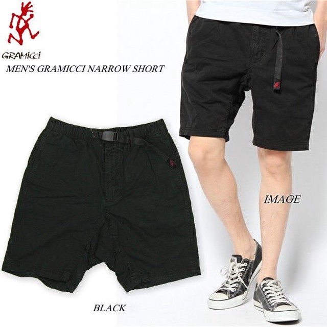 グラミチ Gramicci 15春夏新作 正規代理店商品 ストレッチ ツイル ナロー ジッパー ショートパンツ ブラック より穿きやすく 動きやすさを求めた スタイリッシュな1本 Gramicci Narrow Short Pants Clipclop